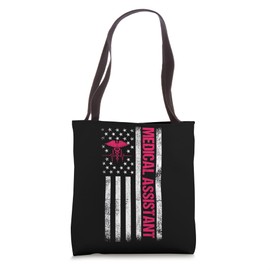 Medical Assistant American Flag Tote Bag