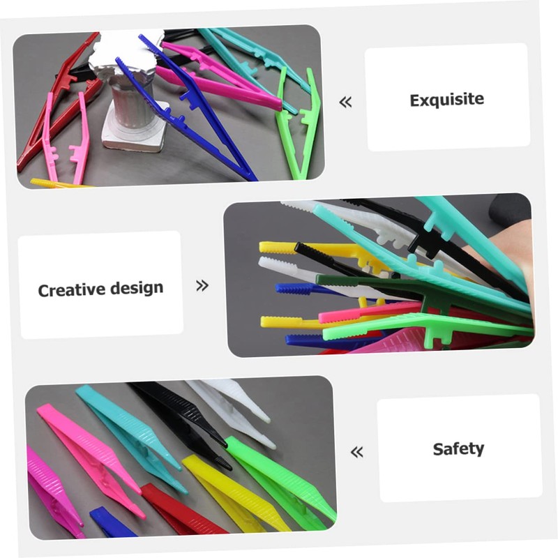 Healvian 30pcs Plastic Eyebrow Tweezers for Women Use Eyebrow Trimming