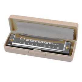 Harmonica C Key 10-Hole Diatonic Mouth Organ, Compact Harmonicas for Adults & Beginners, 20-Tone C Harmonica with Case, Classic Blues Folk Harmonica for Students & Practice