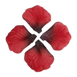 Elements Artificial Rose Petals, Fake Poly- Silk Flower Petals for Romantic Night, Wedding, Party, Events, Valentine Day, Decoration, 2200 Piece, Bulk 2-Tone Red