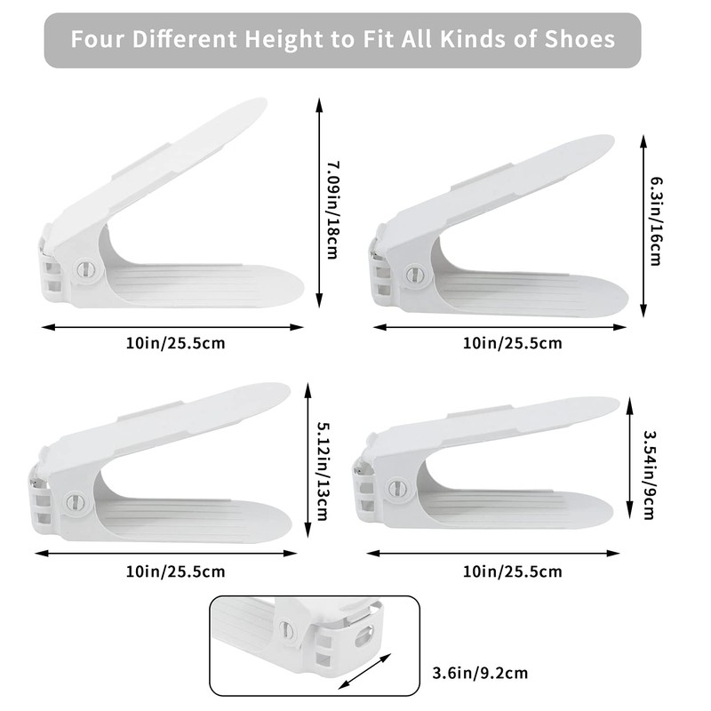HOMOKUS Shoe Slots Organizer for Closet Organization, 20 Pack Adjustable