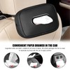 BWBWND Car Tissue Holder, Leather Backseat Rectangular Tissue Box Cover