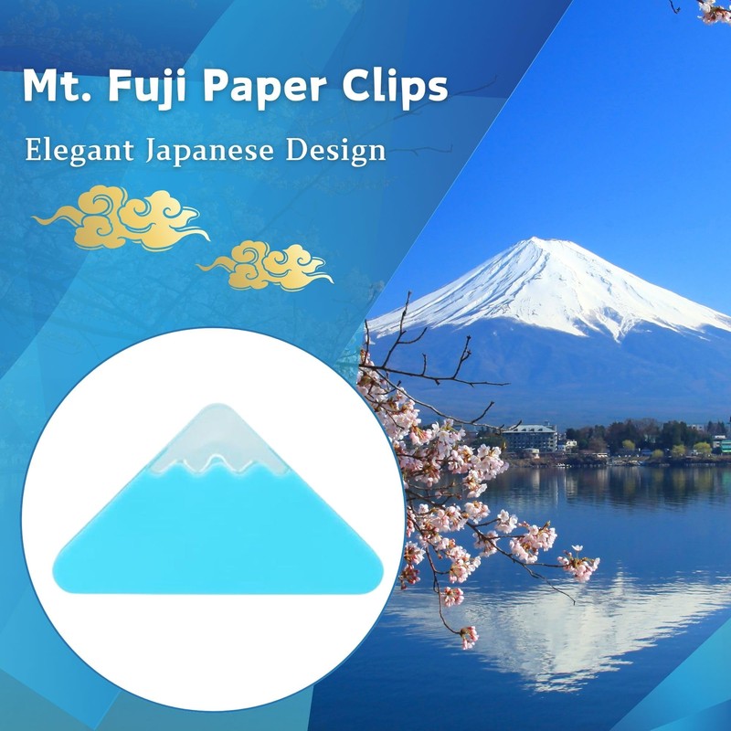 Sun-Star Stationery Clip Corner Clip Mt. Fuji Clip Light Blue