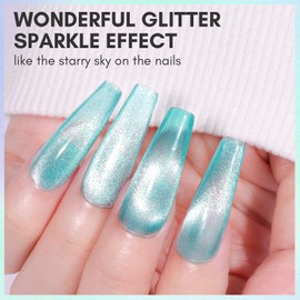 Makartt Holographic Cat Eye Gel Nail Polish Gel Nail Polish Soak Off with Magnet Uv Led Lamp Cured Home Salon Glitter Cateye Nail Art Design Valentine Gift for Women Girl Girl (Sugarplum Serenade)