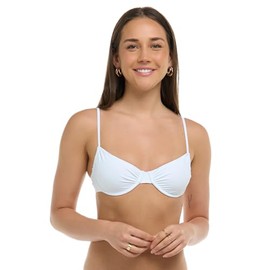 Body Glove Women's Smoothies Alice Solid Underwire Bikini Top with Sash-tie Back, Apricot, Medium