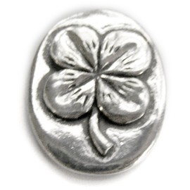 Basic Spirit 4 Leaf Clover / Good Luck Pocket Token (Coin) Handcrafted Pewter Home Lead-Free CN-32
