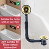 SPARES2GO Bath Combination Waste Plug and Chain Luxury Gold Brass