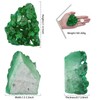 SUNYIK Green AB Titanium Coated Rock Quartz Cluster Irregular Crystal