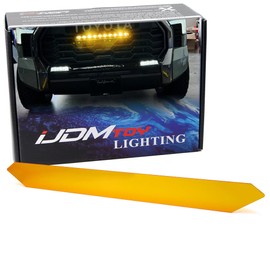 iJDMTOY 2500K Selective Yellow Colored Filter Lens, Compatible With Toyota 2022-up Tundra, 2023-up Sequoia TRD Pro OEM Grille Lightbar (non-permanent design, easy put-on take-off)