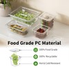 FORITRUE 1/6 6'' 6 Pack Plastic Food Pans With Lids,