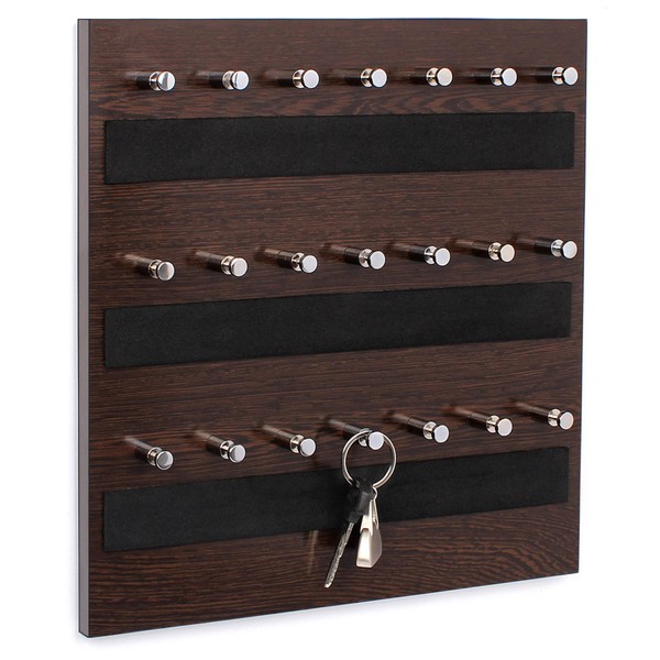 BLUEWUD Skywood Wall Mounted Key Chain Holder Board/Box (Wenge, 21