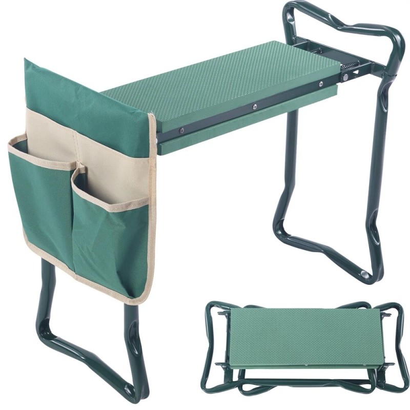 qwee-8 Folding Garden Kneeler Kneeling Bench Stool Soft Cushion Seat