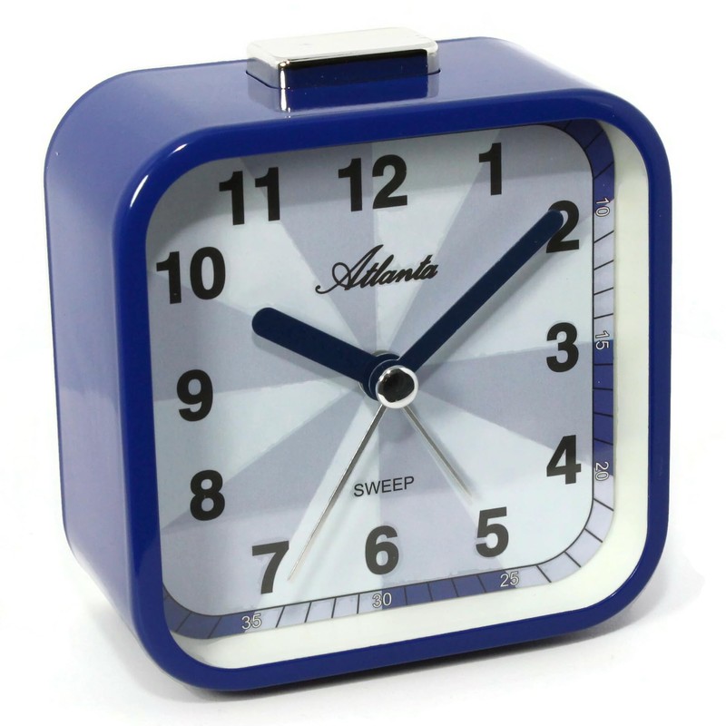 Atlanta Alarm clock without ticking light snooze crescendo quartz metal