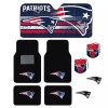 NEW ENGLAND PATRIOTS 4pc CARPET FLOOR MAT / SUNSHADE /2pc
