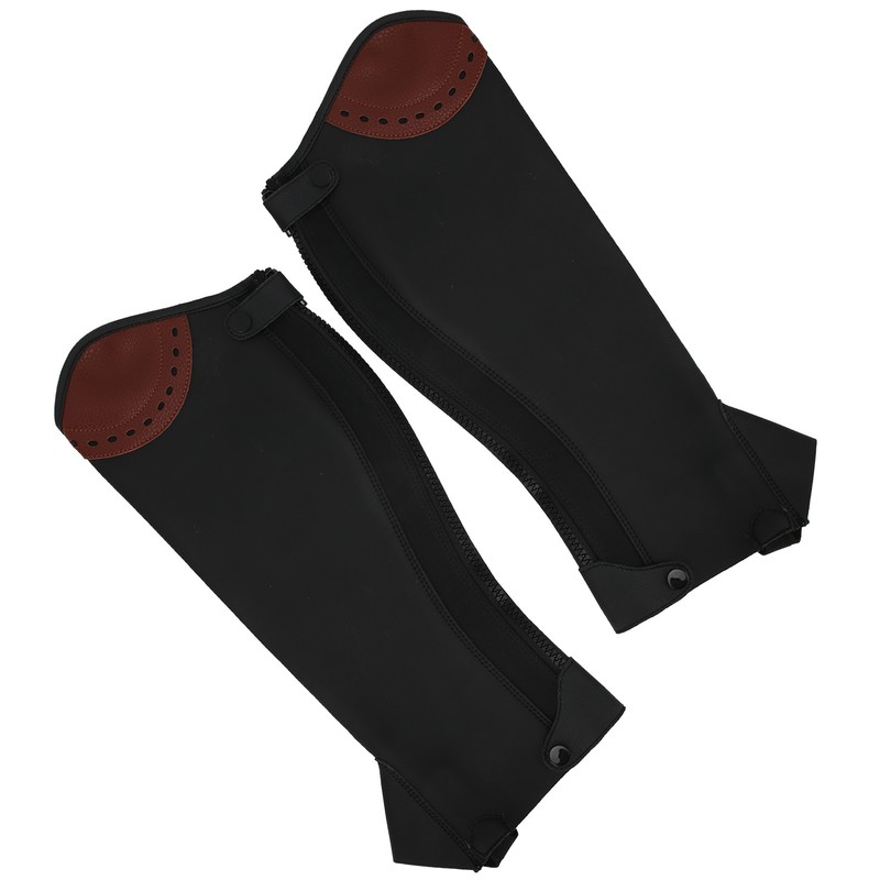 2Pcs Leather Half Chaps Equestrian Horse Riding Half Chaps Leg