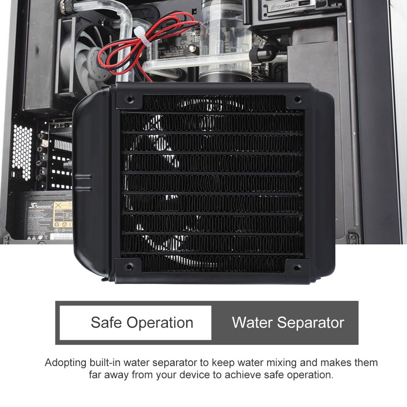90mm 8 Tubes Heat Exchanger Fan Faster Heat Dissipation Water