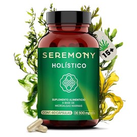 SEREMONY - Multivitamnico Vegano a base de Microalgas Marinas Salvajes - 60 Cpsulas - Mezcla de Microalgas con Vitaminas A, B, C y E, Aminocidos...   