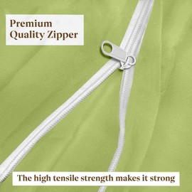 Zipper Fitted Sheet Only, Brushed Microfiber Premium Quality Bottom Sheet, 16 inch Extra Deep Pocket, Zipper Mattress Cover 1 PC Fitted Sheet Only, Soft Wrinkle-Free Sheet (California King,Sage)