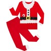 MOMBEBE COSLAND Kid Christmas Pajamas Boy Santa Pjs Set, Santa