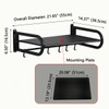 Microwave Shelf Wall Mount,Microwave Wall Shelf with 5 Hooks and