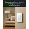 BN-LINK Countdown Timer Switch for Bathroom Fans and Lights, Wall