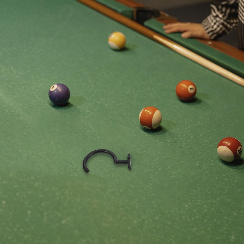 Black Iron Pool Cue Stick Holder - Multi-Functional Billiard Table