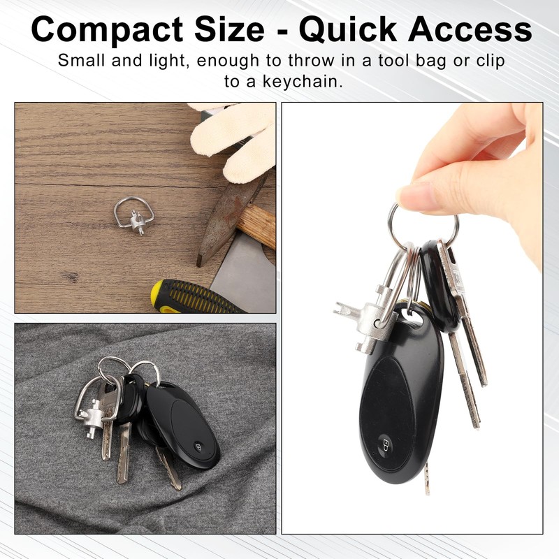 2pcs Locking Cap Key for R410A & R22 Refrigerant, Tamper-Proof