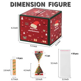 FERGONO Money Box for Cash Gift Pull, Merry Christmas Money Gift Box Surprise Gift Box Pull Money Box Money Holder for Cash with Pull Out Merry Christmas Surprise Set for Friend Family Women Men