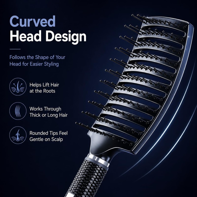Texture Comb, Wide Tooth Volumizing Styling Comb for Men and