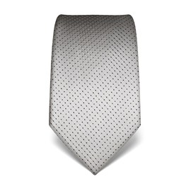 Vincenzo Boretti Men's Tie Pure Silk Polka Dot Elegant Men's Design Shirt with Suit for Business Wedding 8 cm Narrow / Wide, silver