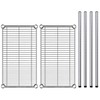 PRO&Family 14" x 24" NSF Chrome 2 Wire Shelf Kit