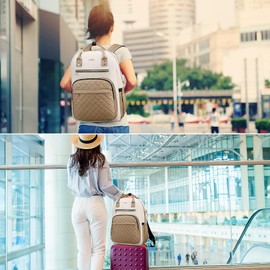 YAMTION Women's Backpack, School Backpack, Women School Bag, Girls, Teenagers, Daypack with USB and Laptop Compartment for School, University, Office, Work, City