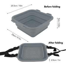 Plegable de Silicón para Baños de Hielo Bañera Portátil para Terapia de Frío Color Gris