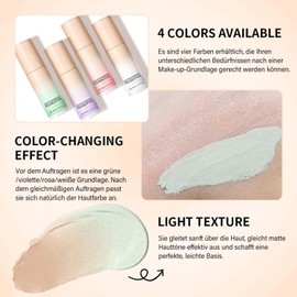 Clawrex Color Changing Foundation, Farbwechsel Grundierung mit Centella Asiatica, 40ML CC Cream Foundation Make Up Red Correct für Skin Color Correct, Gleichmäßigen Hautton & Abdecken von Unreinheiten