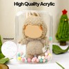 Protective Doll Case, Display Case for Dolls with Keychain and