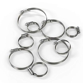 AUPROTEC 10x Hose Clamps Stainless Steel 160-180 mm with Worm Thread DIN 3017 W2 Choice of 8 mm - 180 mm Chrome Nickel Steel 1.4301 V2A Industrial Quality Band Width 9 mm Cross Slot SW7