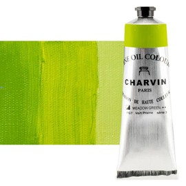 Charvin Professional Artist Quality Oil Paints, Natural Color Themed Hues, Meadow Green 150 ml