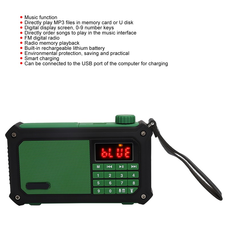 K-81 Multi function Radio Flashlight FM Radio Wireless Bluetooth Speaker