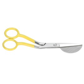 Duckbill Applique Scissors, Multipurpose 6 Inch Duckbill Scissors for Yarn Trimming for Tailor (Yellow)