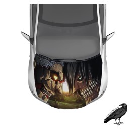 Attack on Titan Armour VS Eren Anime Hood Wrap Weatherproof Car Decal 50" X 65"