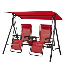 Garden Winds Custom Fit Replacement Canopy Top Cover Compatible with The Big and Tall Bungee Swing Red Version – Classic Red Cinnabar, Riplock 350