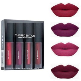 Zaduhik Red Edition Liquid Matte Mini Lipstick, 6-ml - (Pack of 4)