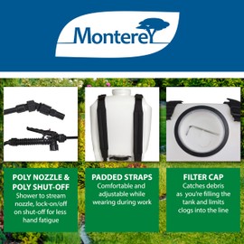 Monterey 60128: 4-Gallon Home & Garden Manual Backpack Sprayer