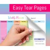 Monthly Planner Pad Personal Organiser with 52 Tear Off Colour