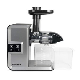 Chef’sChoice Juicer Cold Press Masticating with Quiet Motor Digital Controls Anti-Clog Reverse Function For Juicing Fruits Vegetables and Greens, 150-Watts, Silver