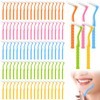Pack of 100 Interdental Brushes, Interdental Brushes, Toothbrushes for Between