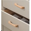 SYZOW 6 Pack Wooden Kitchen Cabinet Handles, 96mm Hole Centers,