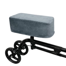 SPRING SEAON Knee Scooter Cushion - Short Fluff Knee Scooter Pads Removable Cover and Thick Memory Foam Cushion Insert Universal Fit Knee Scooter Accessories (Gray)