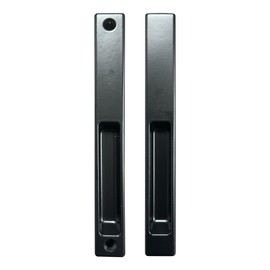 Easy Fix Hardware Sliding Patio Glass Door Flush Mount Dummy Handle – No Lock, Black, Fits 6-5/8" Hole Spacing