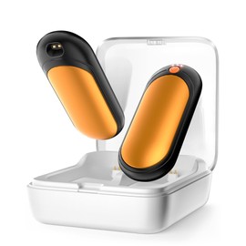 2 Pack 14000mAh Hand Warmers Rechargeable with AI Charging Case, Portable Electric Handwarmers, Reusable Pocket Heater Great for, Hunting, Golf, Camping, Raynauds, Christmas Outdoor, Women Men Gifts